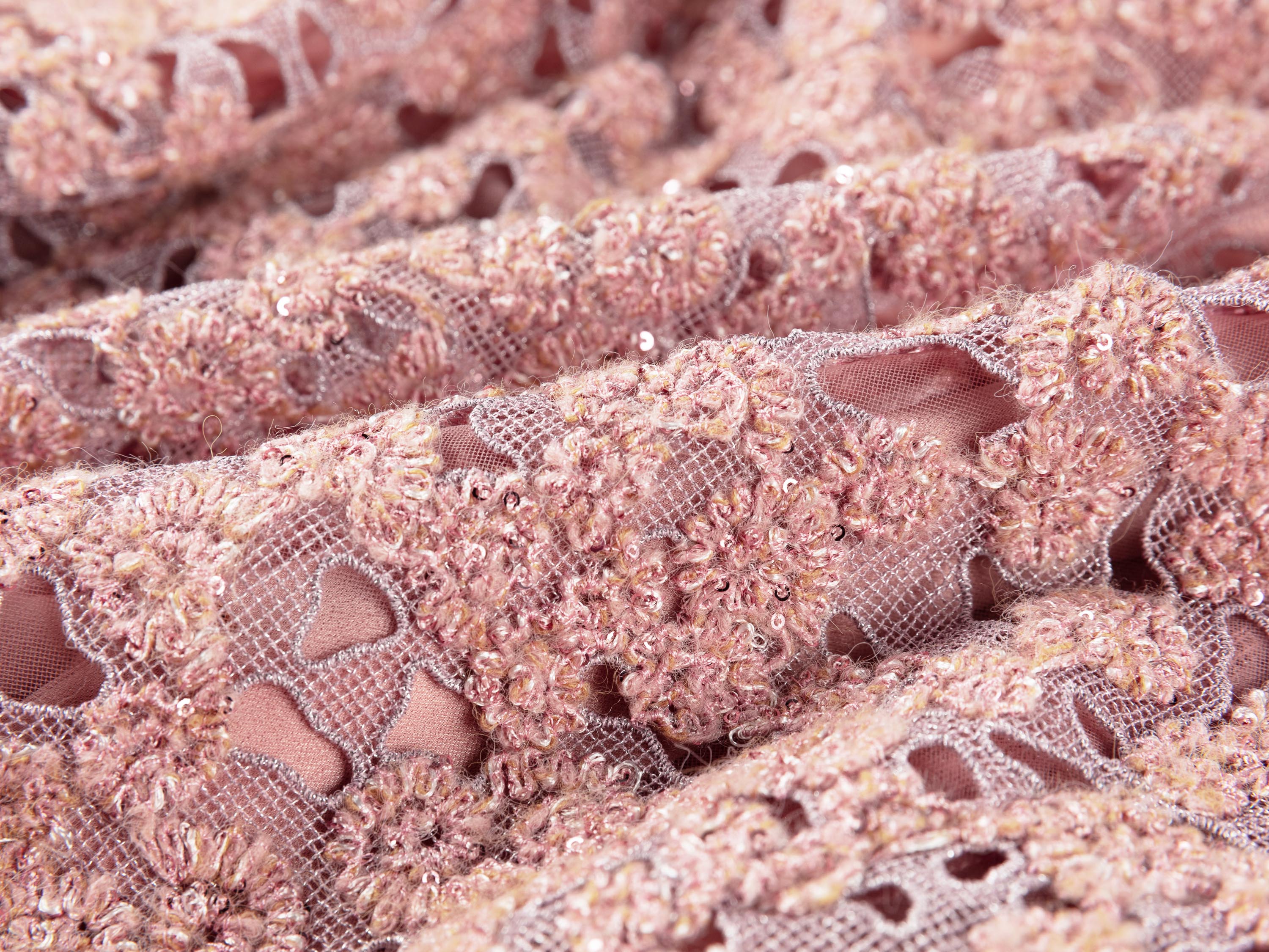 YAYING Peony Jacquard Textured Plush Jacket