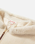 EP YAYING Quiet Luxury Cashmere Hooded Zip Fur-Collar Coat