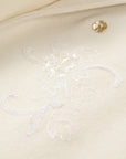 EP YAYING Alashan All-White Double-Face Straight-Cut Coat