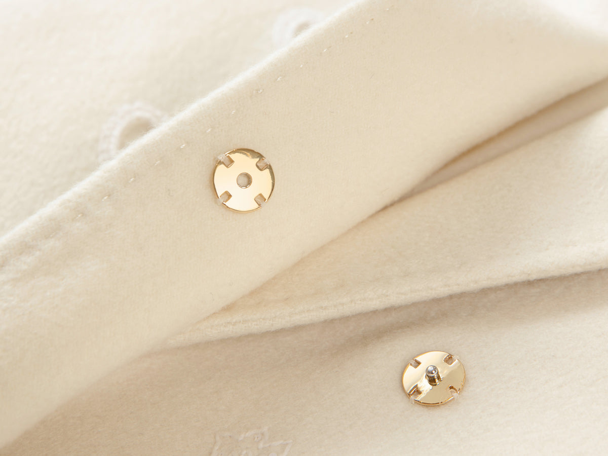 EP YAYING Alashan All-White Double-Face Straight-Cut Coat