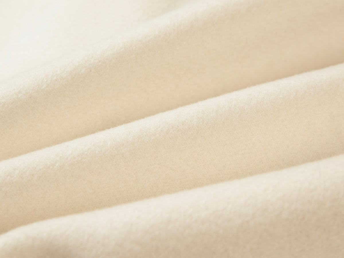 EP YAYING Alashan All-White Double-Face Straight-Cut Coat