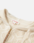EP YAYING Cashmere Jacquard Hooded Zip Sweater