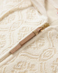 EP YAYING Cashmere Jacquard Hooded Zip Sweater