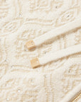EP YAYING Cashmere Jacquard Hooded Zip Sweater