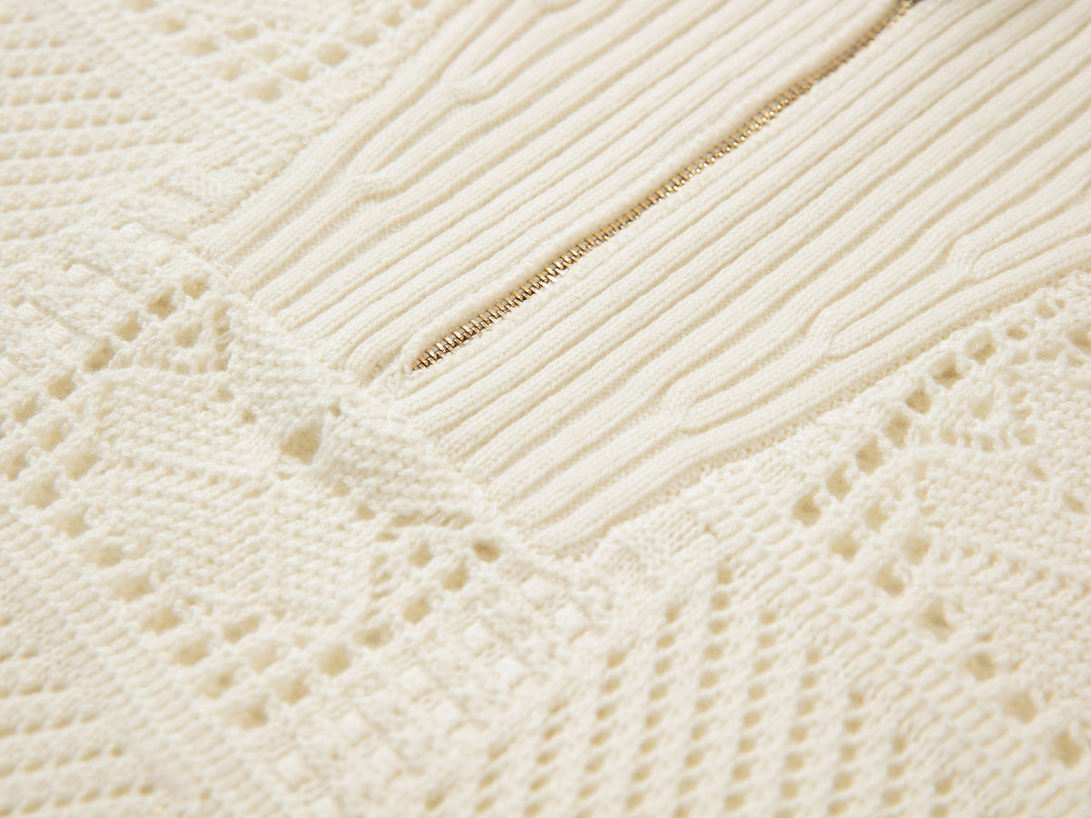 EP YAYING Alashan Cashmere Small-Lapel Pullover Knit Top
