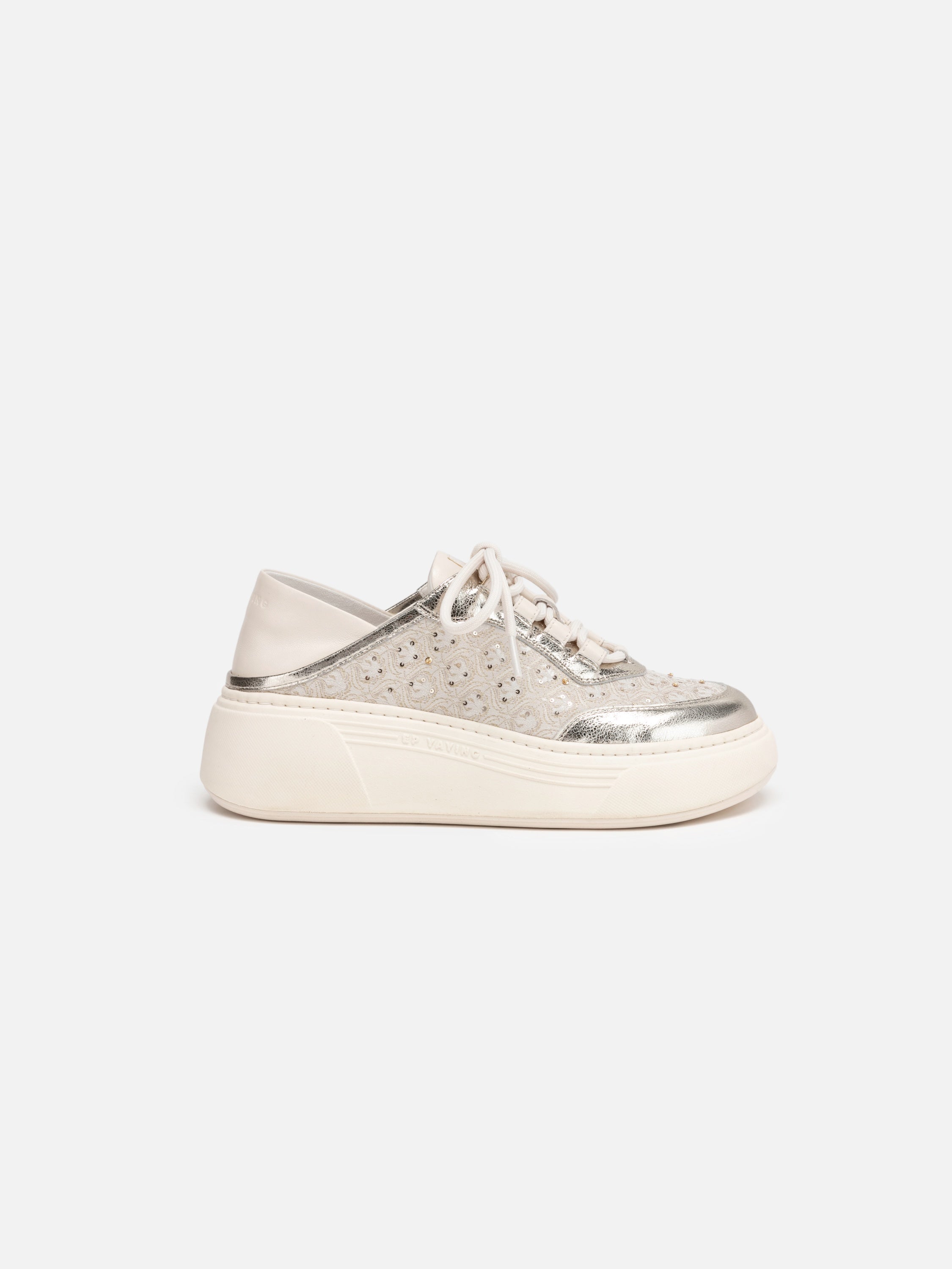 EP YAYING Song Brocade White Sneakers EALALXC03A