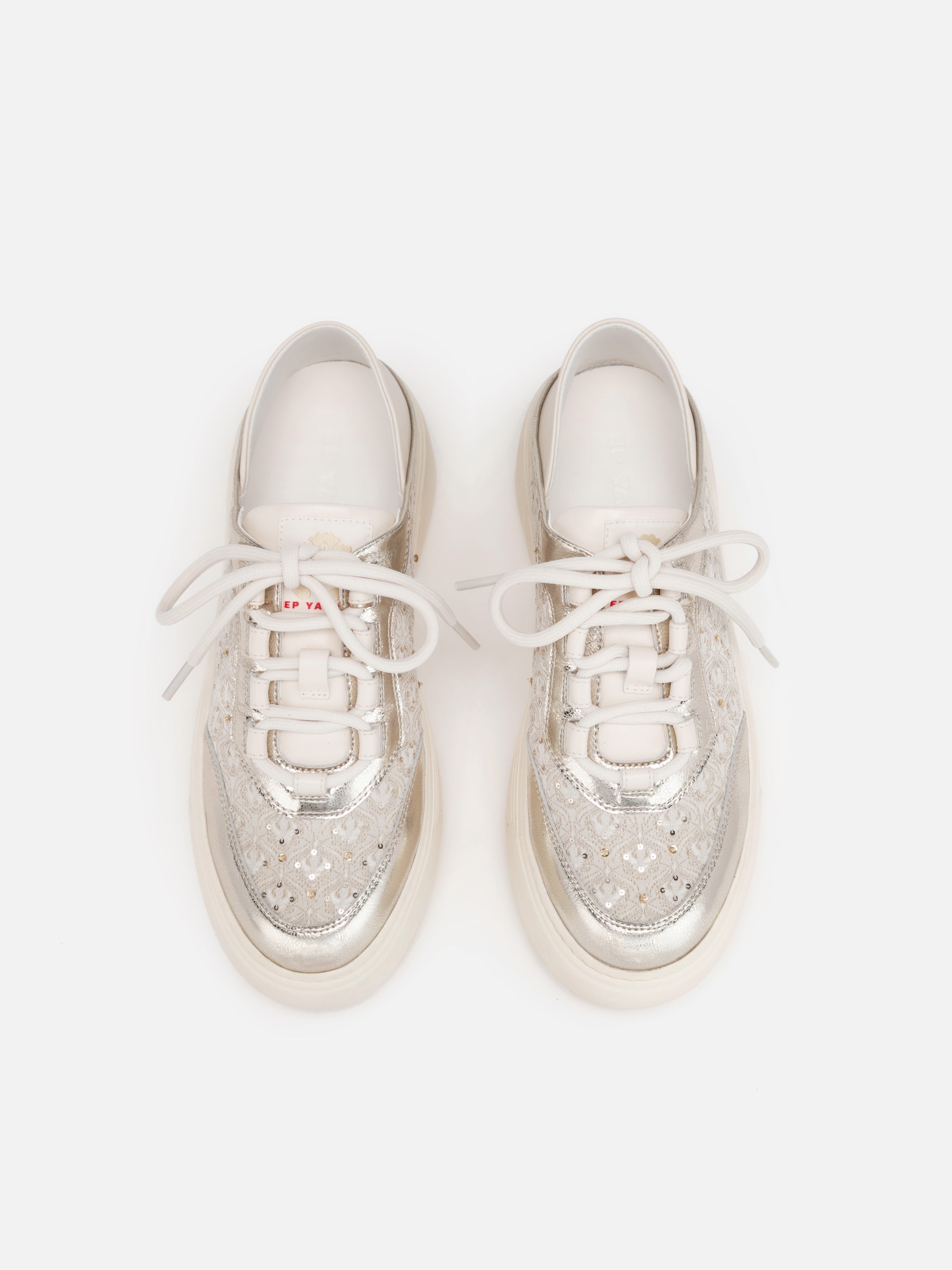 EP YAYING Song Brocade White Sneakers