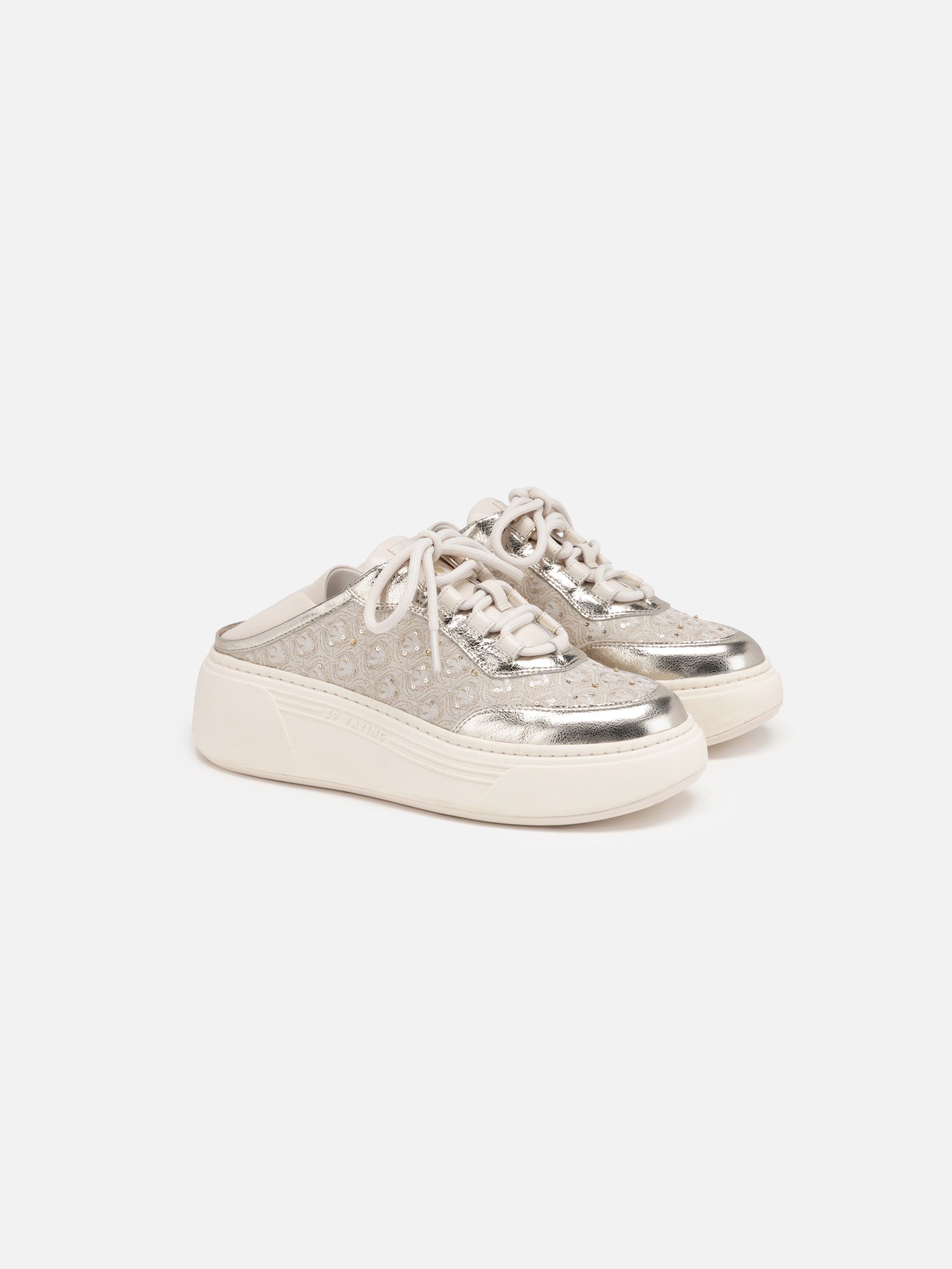 EP YAYING Song Brocade White Sneakers