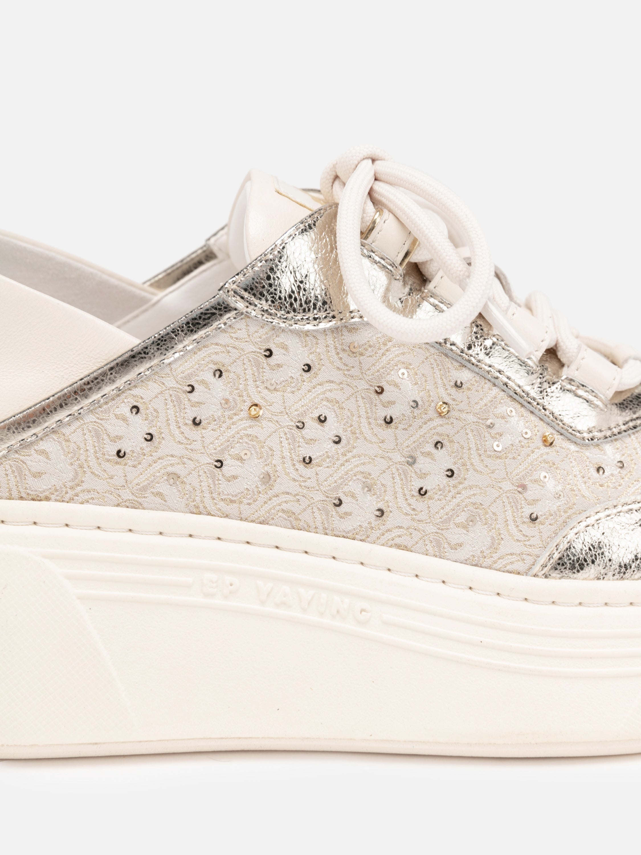 EP YAYING Song Brocade White Sneakers
