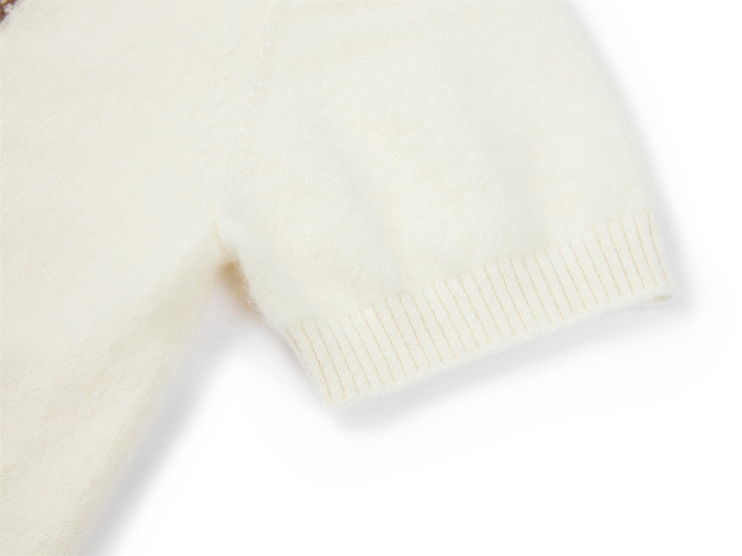 YAYING Crew Neck Short Sleeve Cashmere Sweater EPKAG9514AW