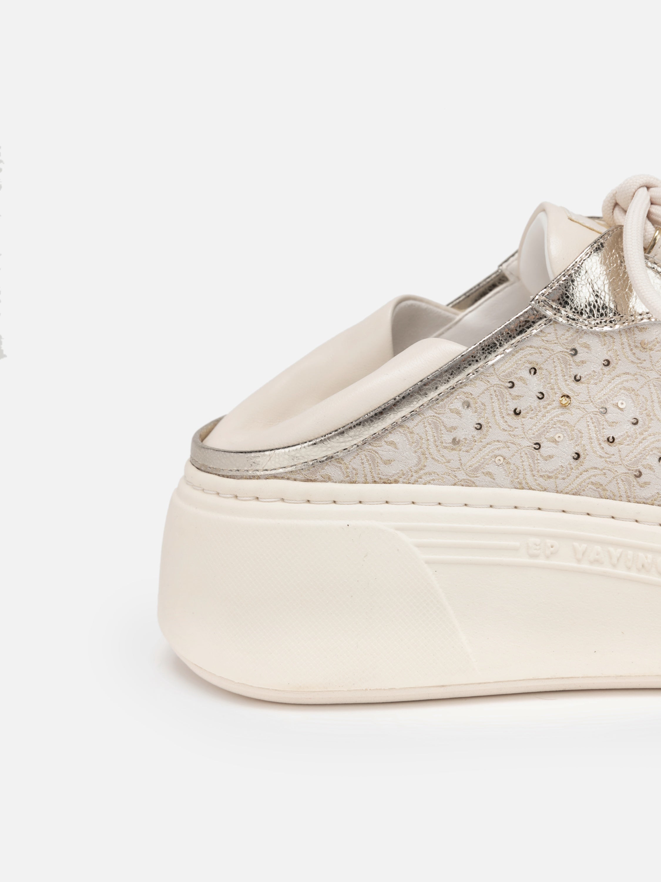 EP YAYING Song Brocade White Sneakers