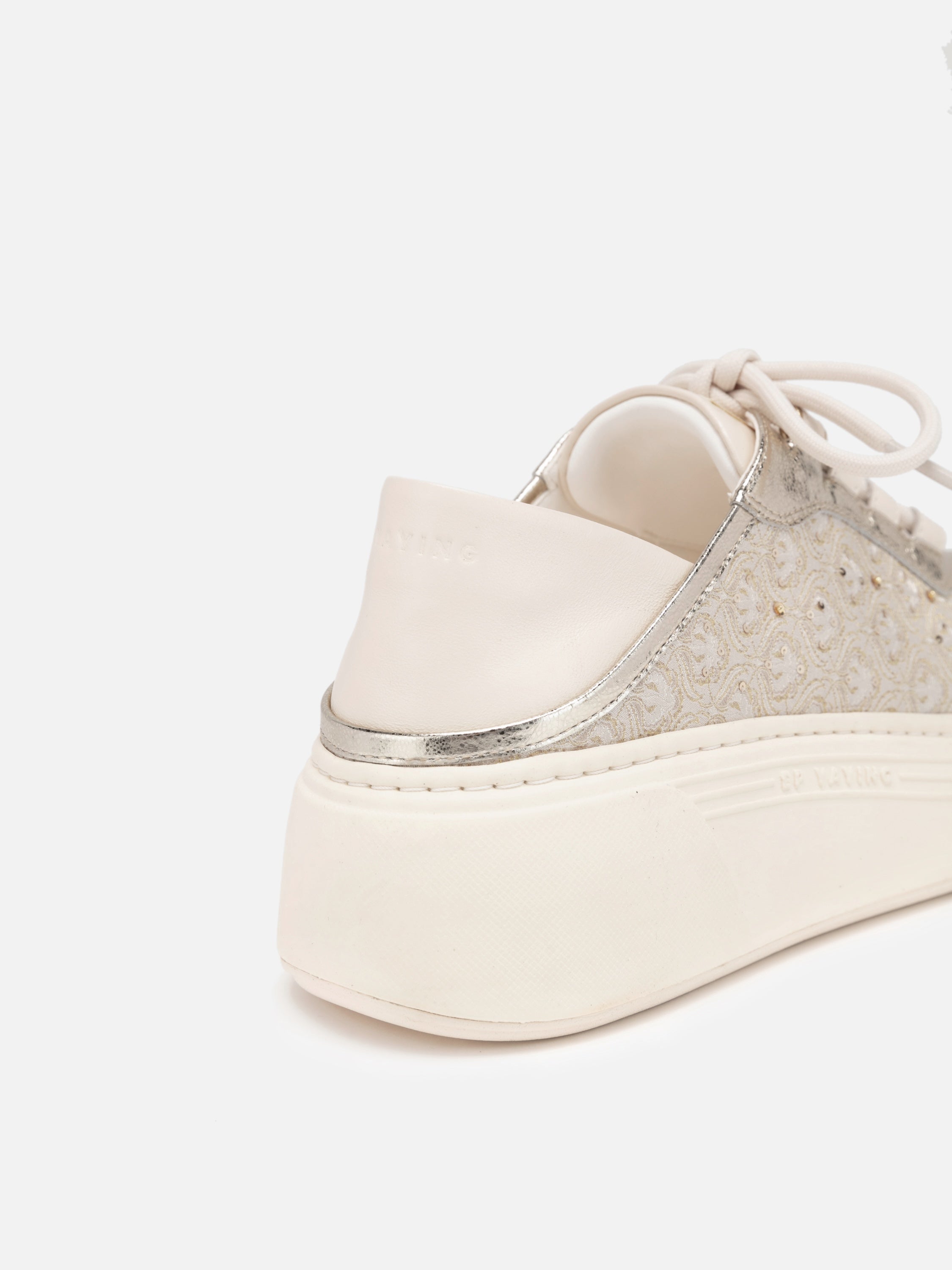 EP YAYING Song Brocade White Sneakers