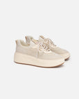 EP YAYING Thick-Sole Flyknit White Sneakers