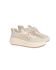 EP YAYING Thick-Sole Flyknit White Sneakers