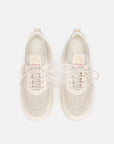 EP YAYING Thick-Sole Flyknit White Sneakers
