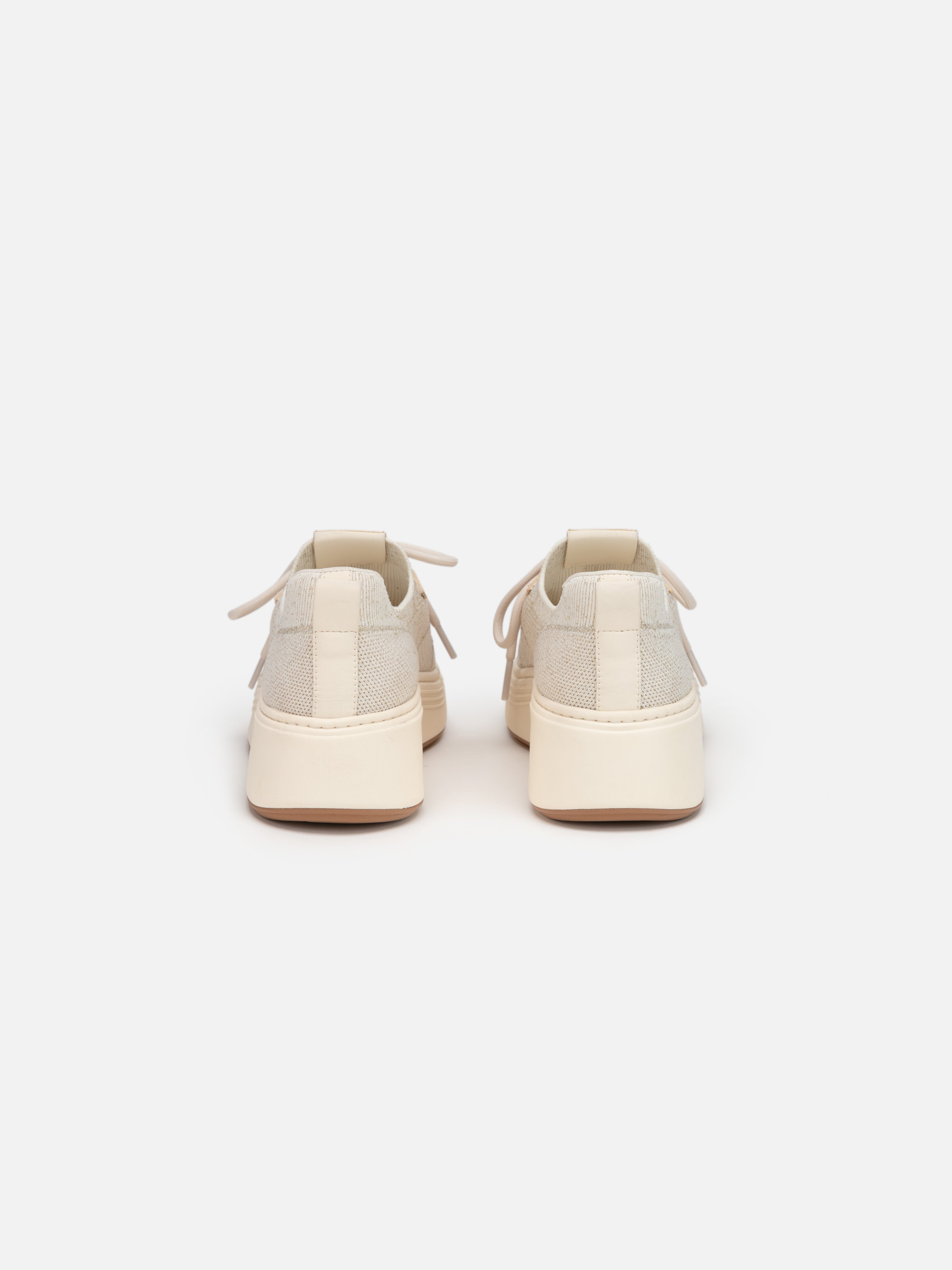EP YAYING Thick-Sole Flyknit White Sneakers