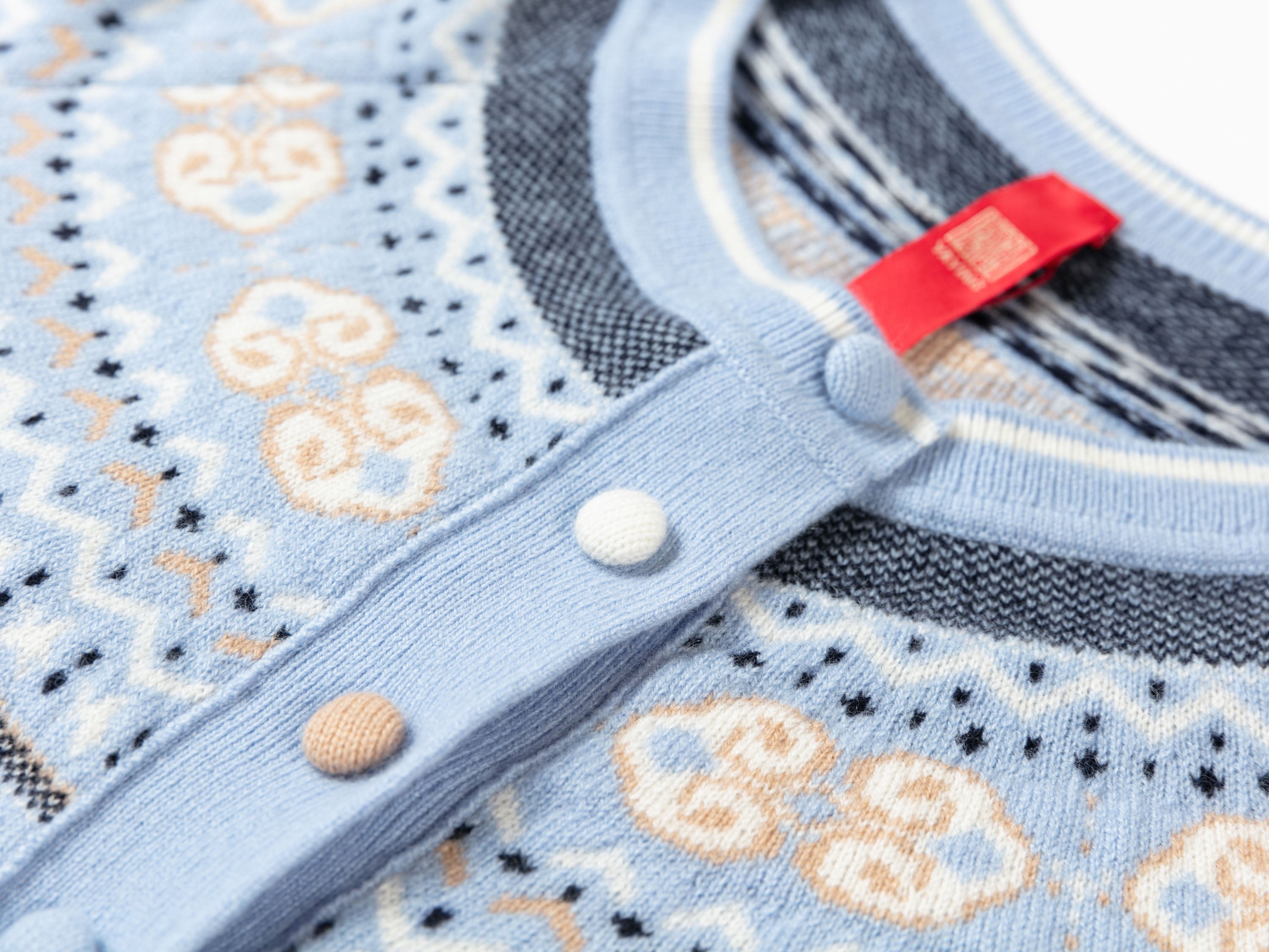 YAYING Ruyi Mountain Sea Jacquard Knit Cardigan