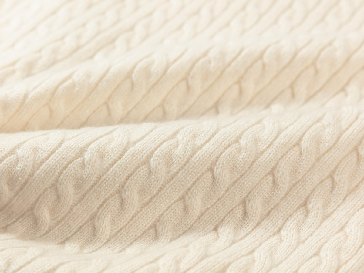 YAYING Old-Money Cable-Knit Zip Sweater Coat