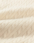 YAYING Old-Money Cable-Knit Zip Sweater Coat