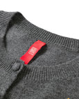 YAYING Embroidered Wool-Cashmere Round-Neck Knit Cardigan