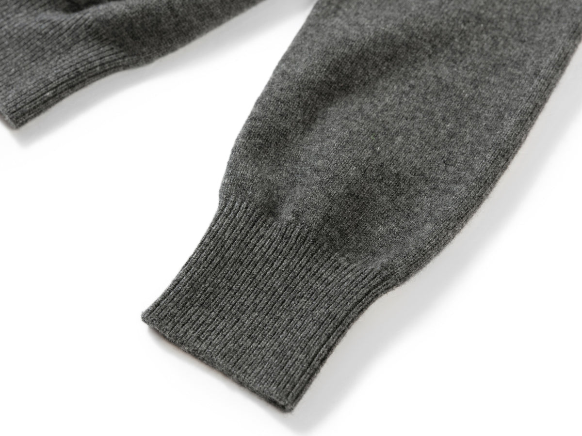 YAYING Embroidered Wool-Cashmere Round-Neck Knit Cardigan