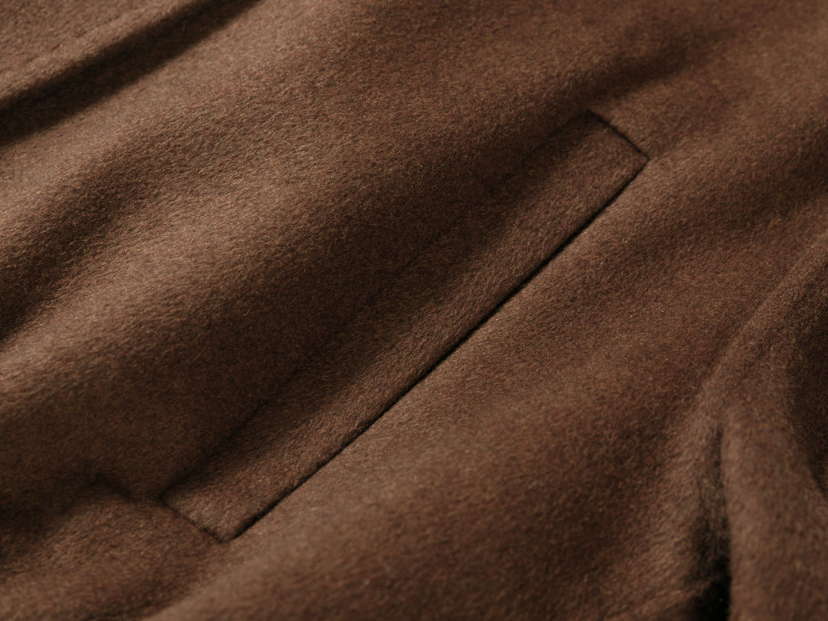 YAYING Silk-Wool-Cashmere Mandarin-Collar Short Tweed Jacket