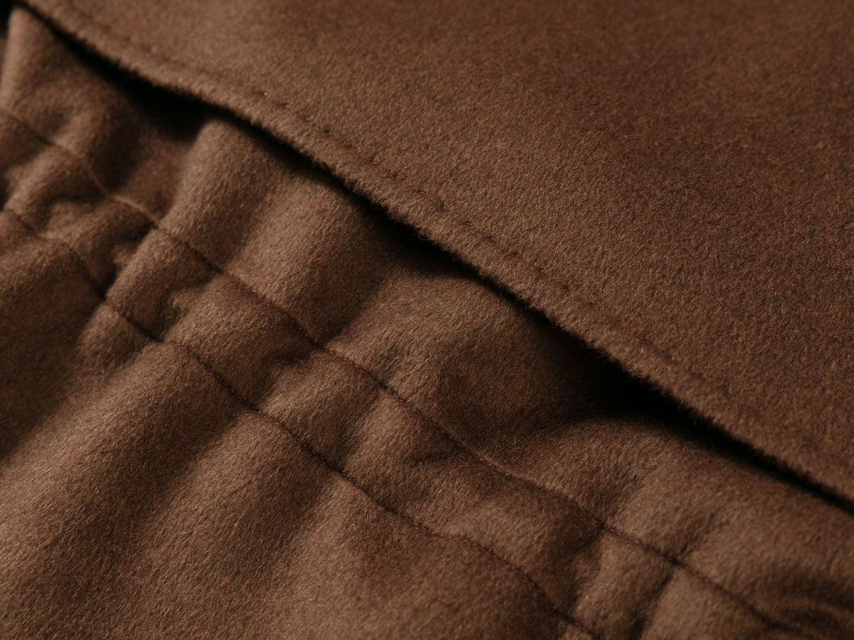 YAYING Silk-Wool-Cashmere Mandarin-Collar Short Tweed Jacket