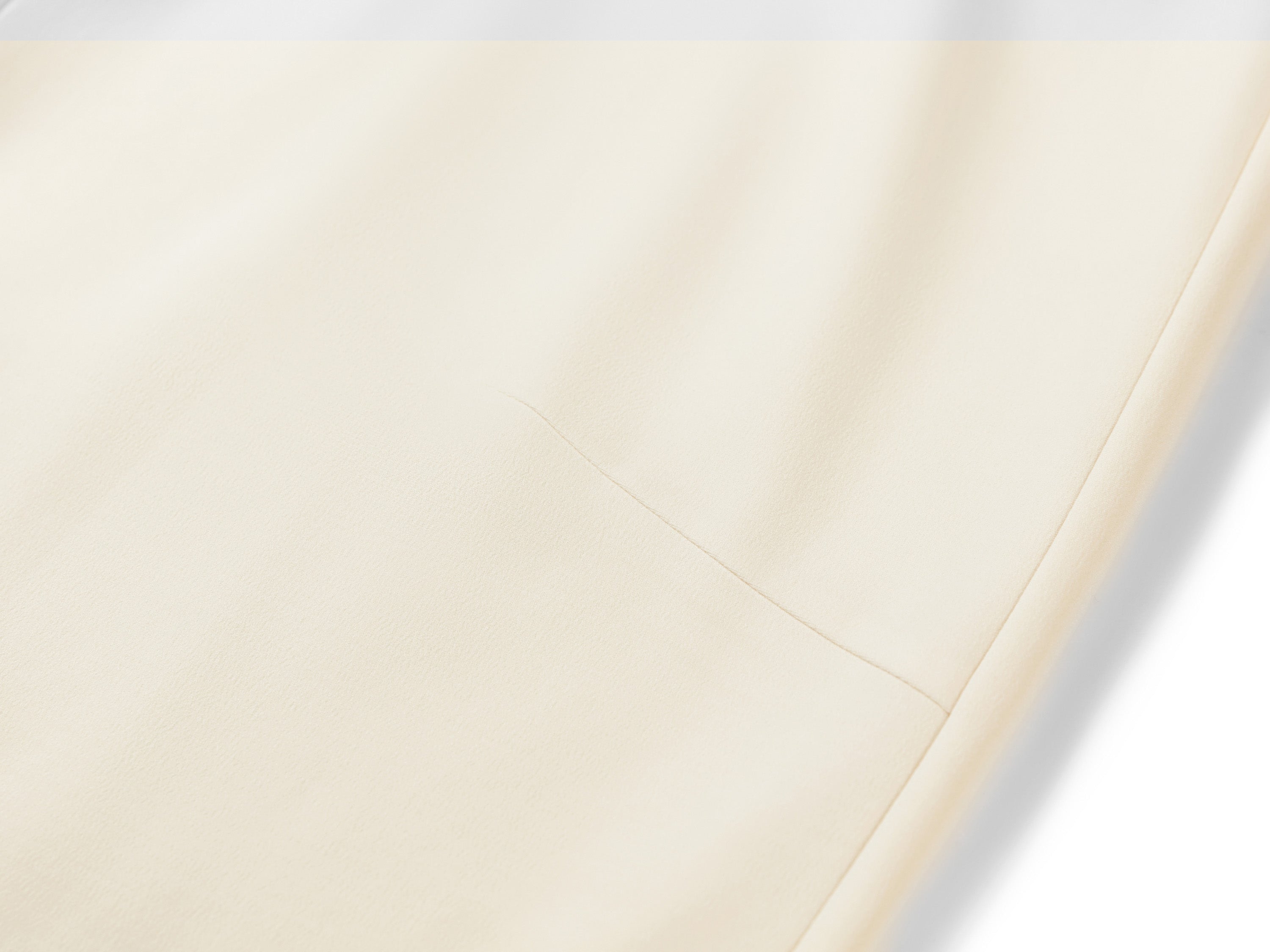 YAYING Silk Wool Curved Wide-Leg Trousers