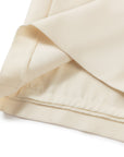 YAYING Silk Wool Curved Wide-Leg Trousers