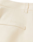 YAYING Silk Wool Curved Wide-Leg Trousers