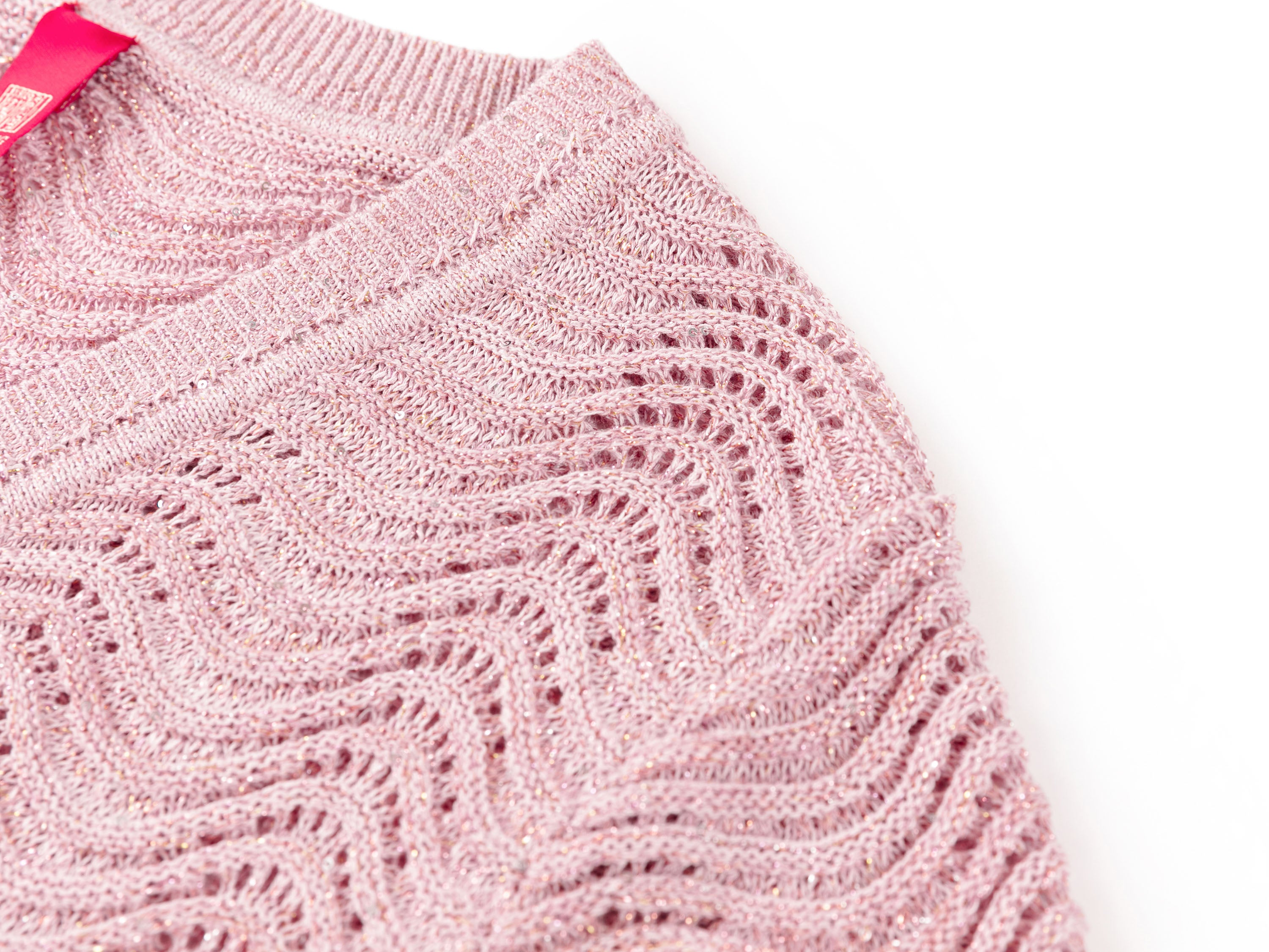 YAYING Silk-Cotton Wave Knit V-Neck Cardigan
