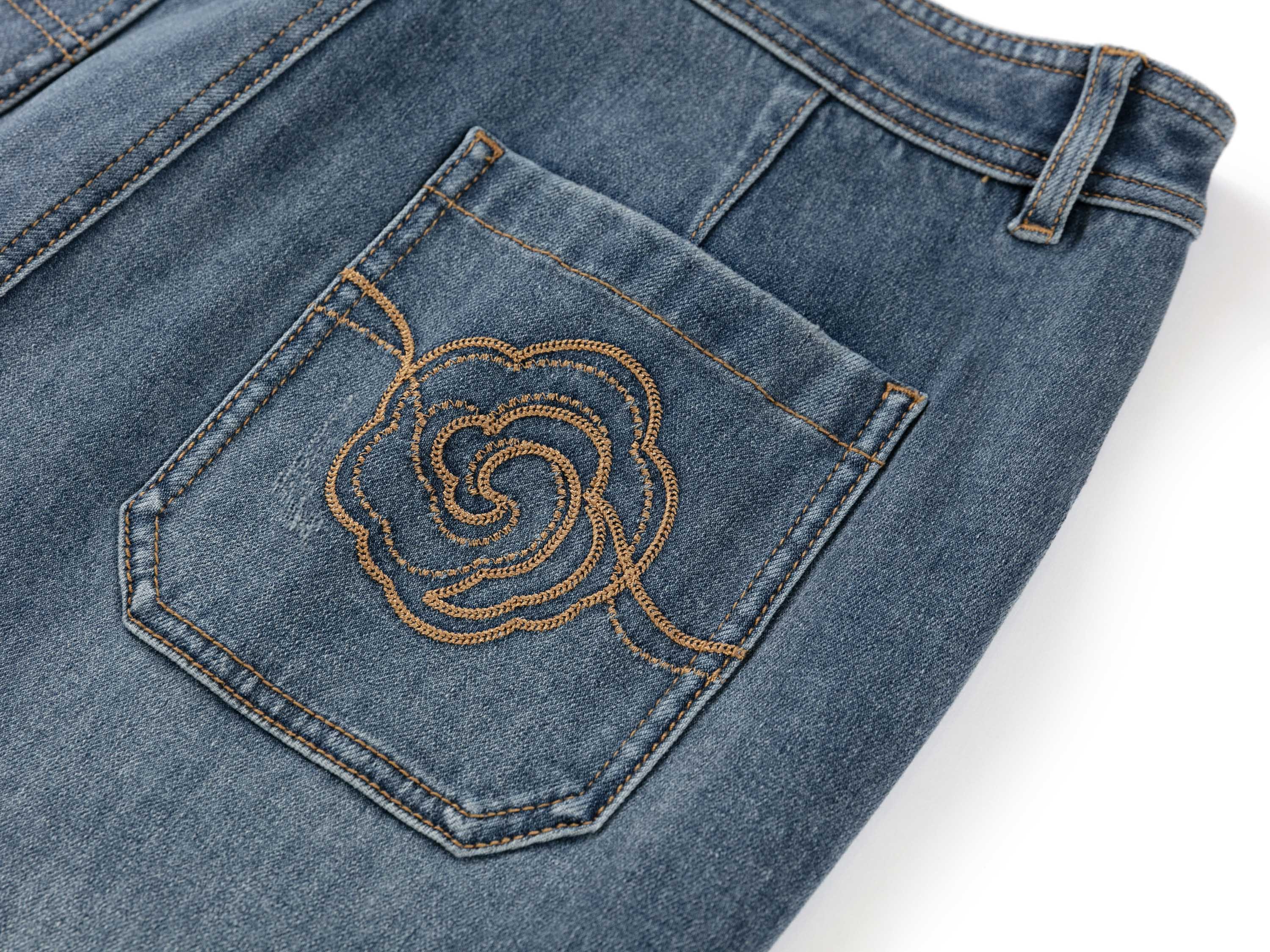YAYING High-Waist Subtle-Flare Jeans