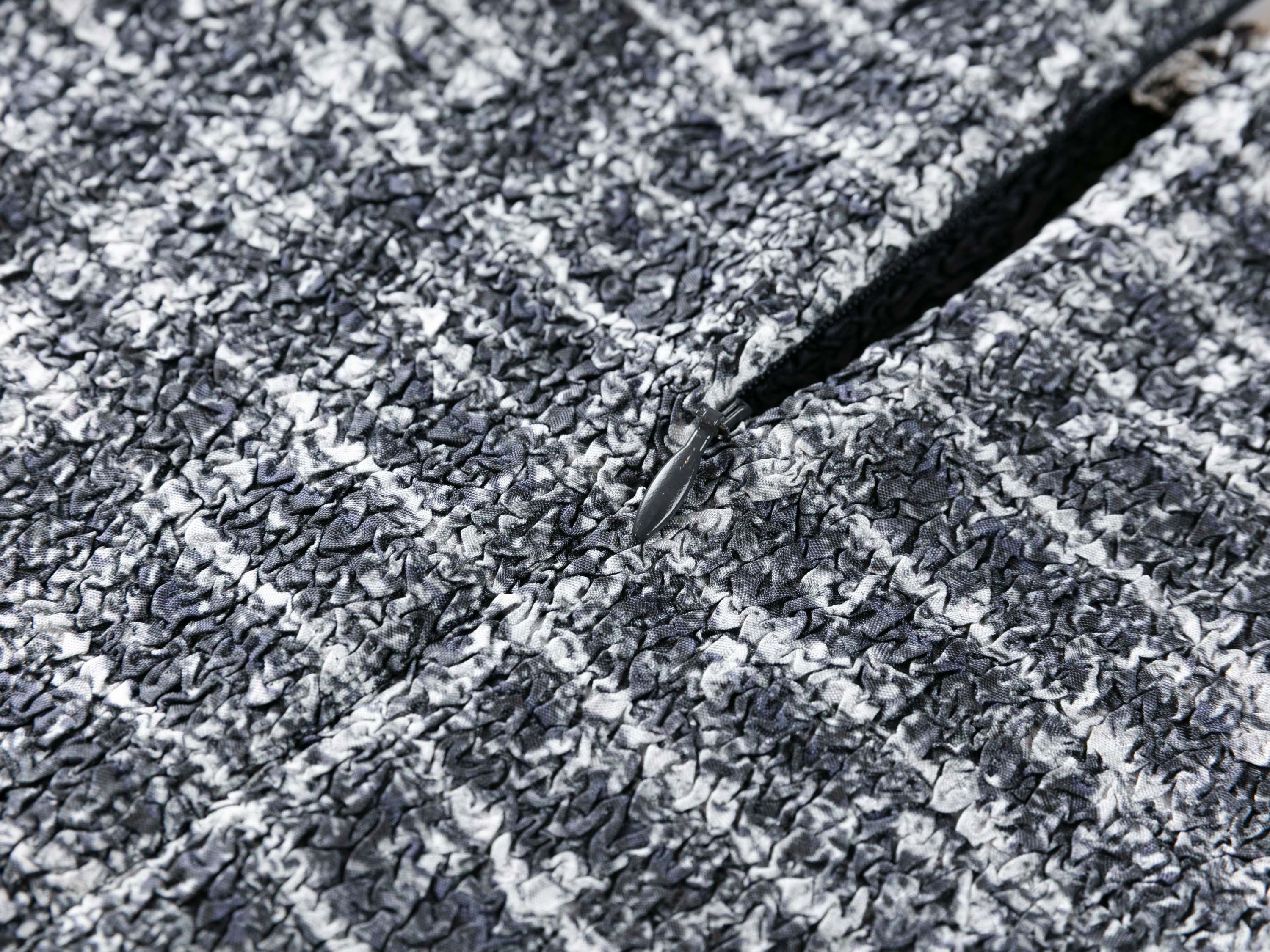 YAYING Embroidered Tweed Crew-Neck Dress