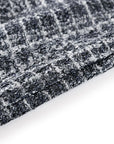 YAYING Embroidered Tweed Crew-Neck Dress