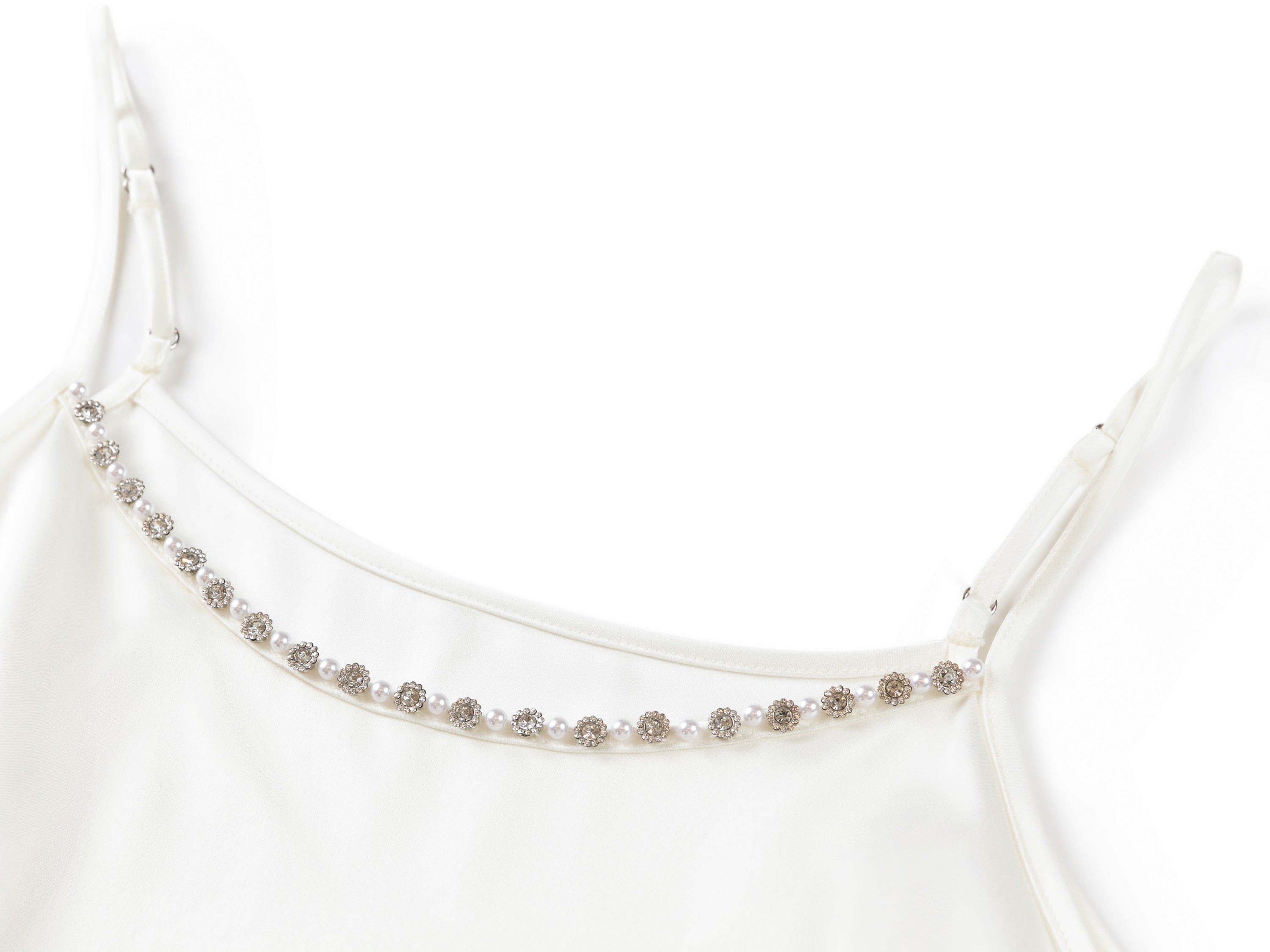 YAYING Triacetate Pearl-Trim Camisole Top