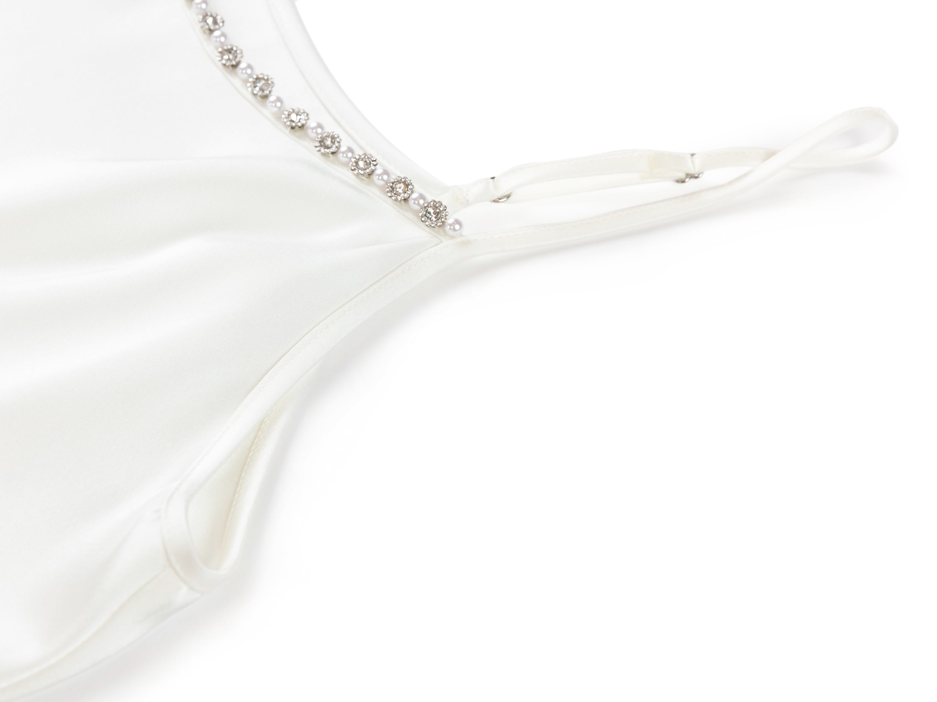 YAYING Triacetate Pearl-Trim Camisole Top