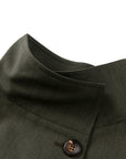 YAYING Funnel-Neck Short Wool Trench Coat