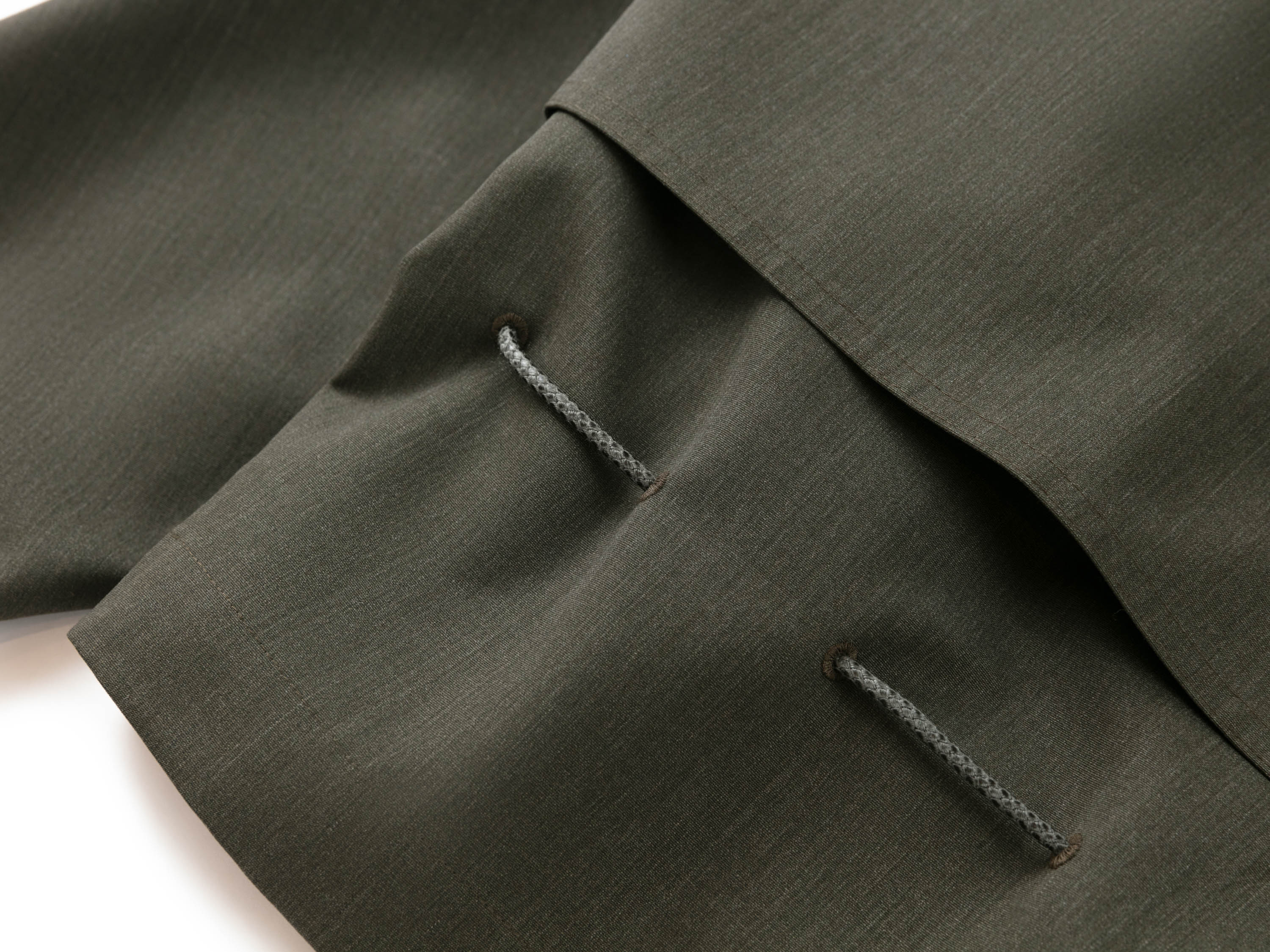 YAYING Funnel-Neck Short Wool Trench Coat
