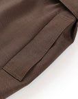 YAYING Funnel-Neck Long Wool Trench Coat