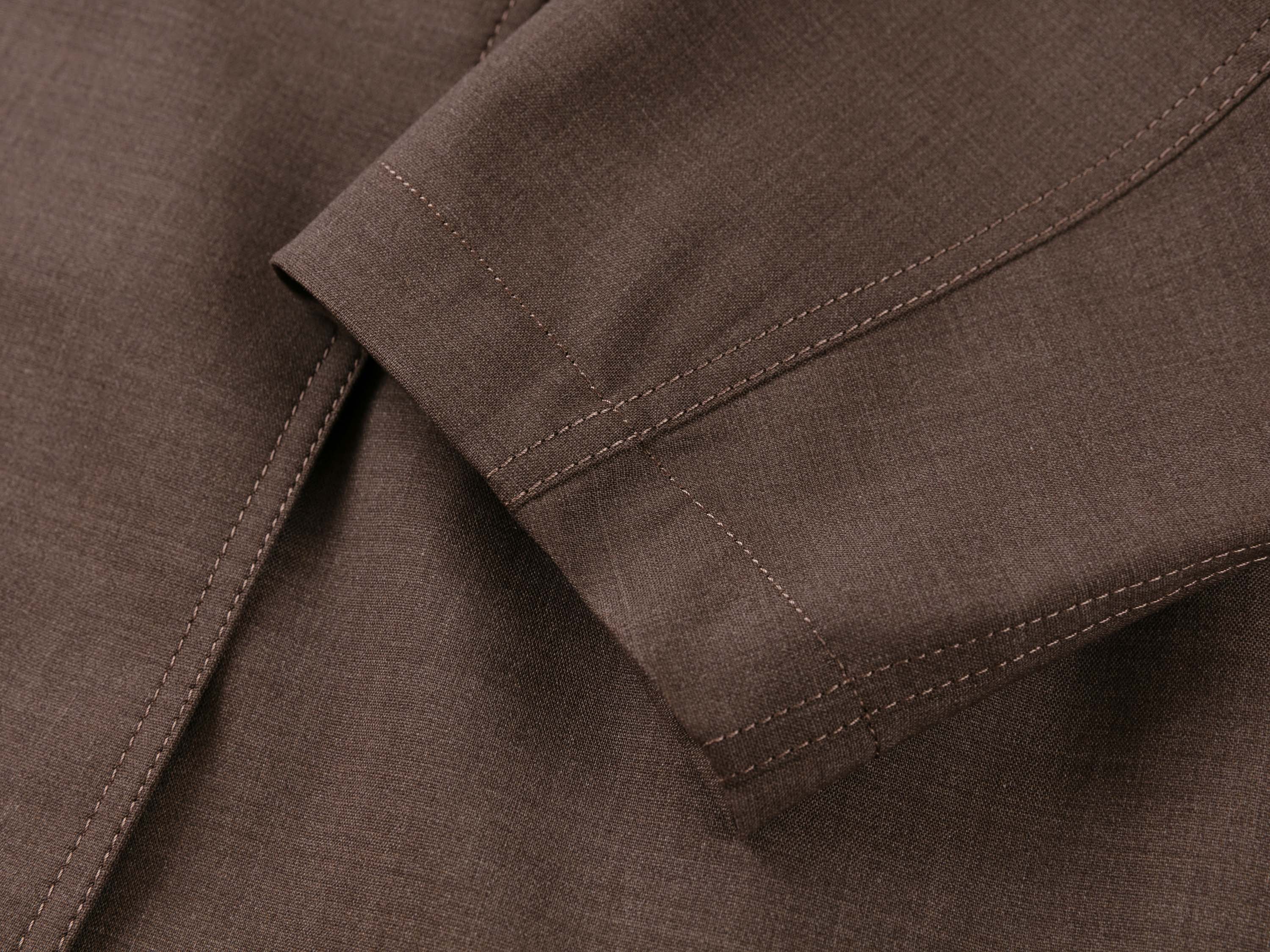 YAYING Funnel-Neck Long Wool Trench Coat