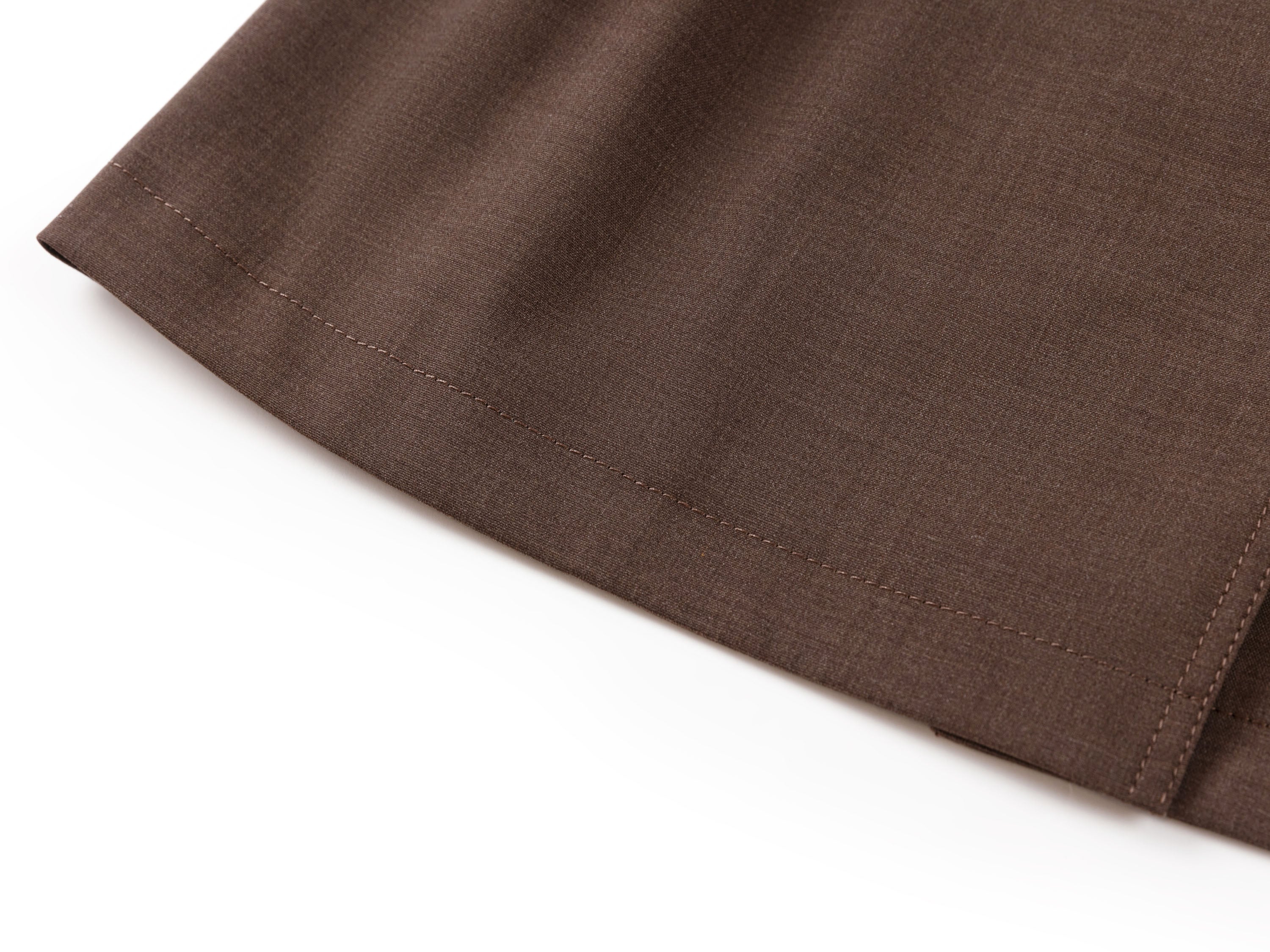 YAYING Funnel-Neck Long Wool Trench Coat