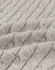EP YAYING Relaxed Linen Blend Textured Short Sleeve Knitted Shirt