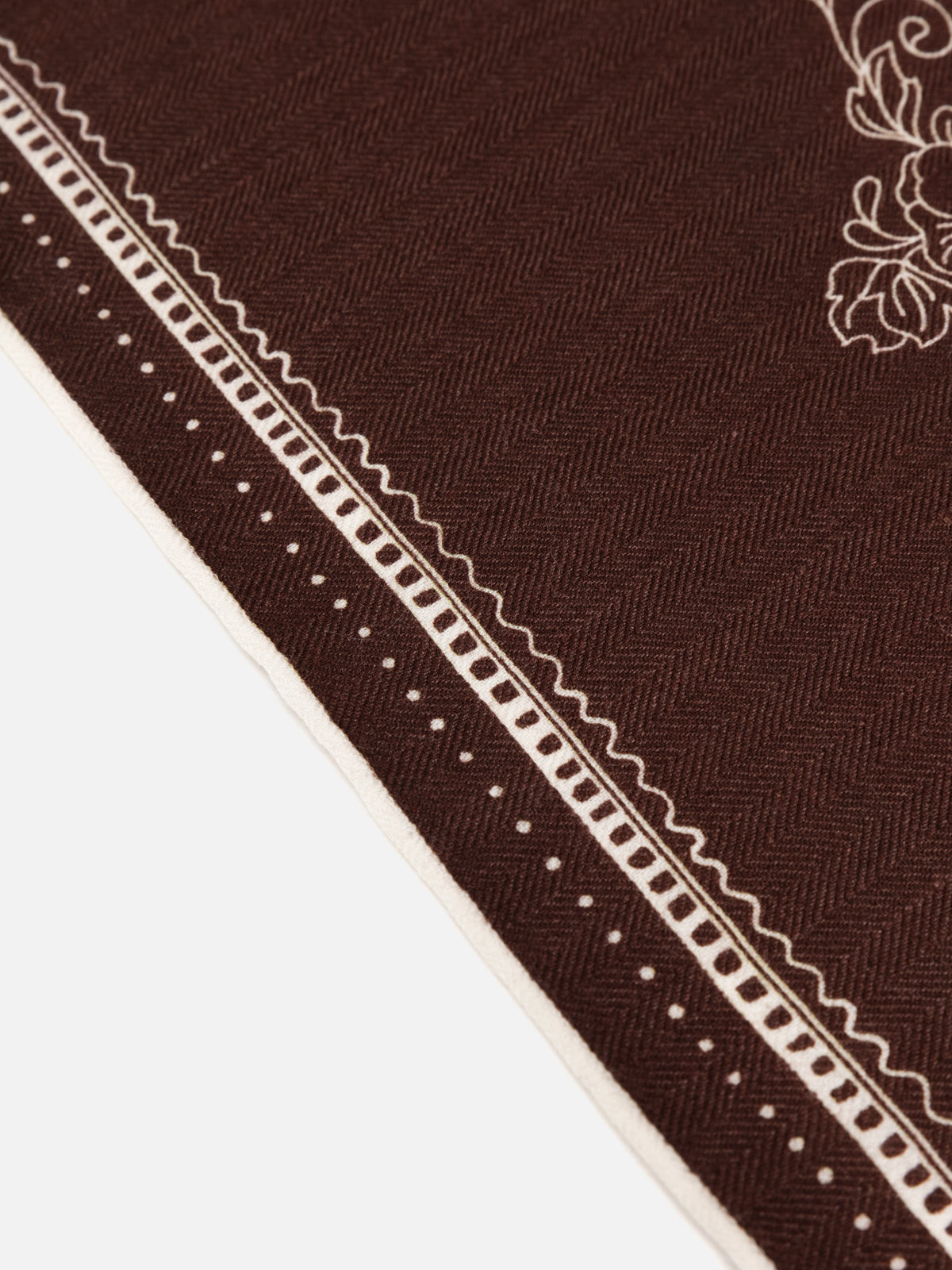 EP YAYING Silk-Wool-Cashmere Chinese Peony Print Scarf