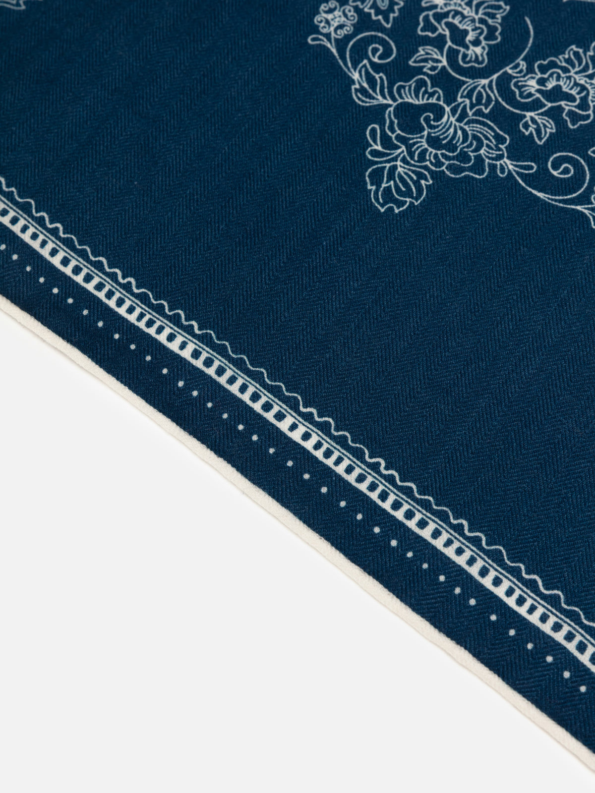EP YAYING Silk-Wool-Cashmere Chinese Peony Print Scarf
