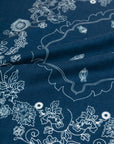 EP YAYING Silk-Wool-Cashmere Chinese Peony Print Scarf