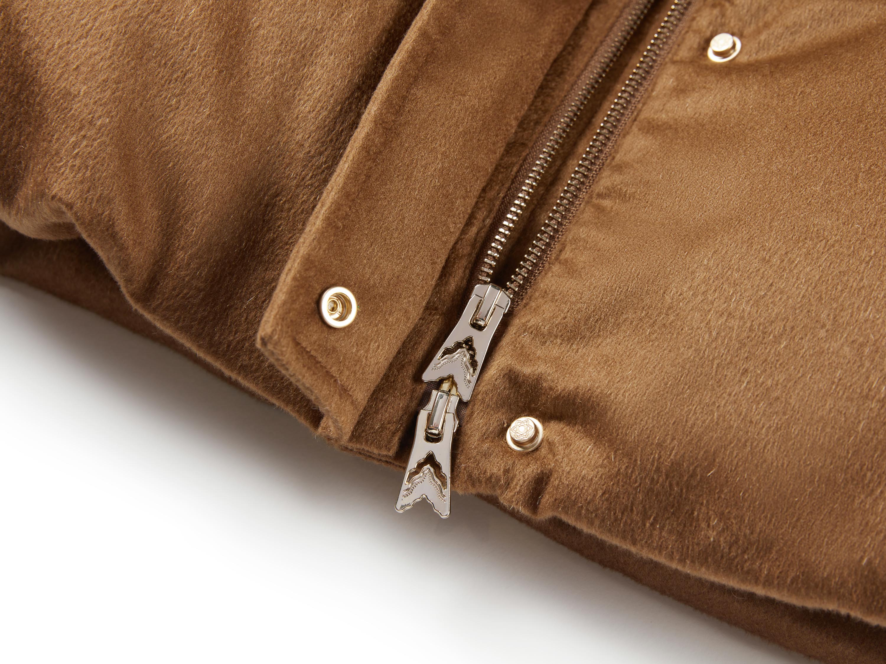 YAYING White Goose-down Padded Hooded Coat