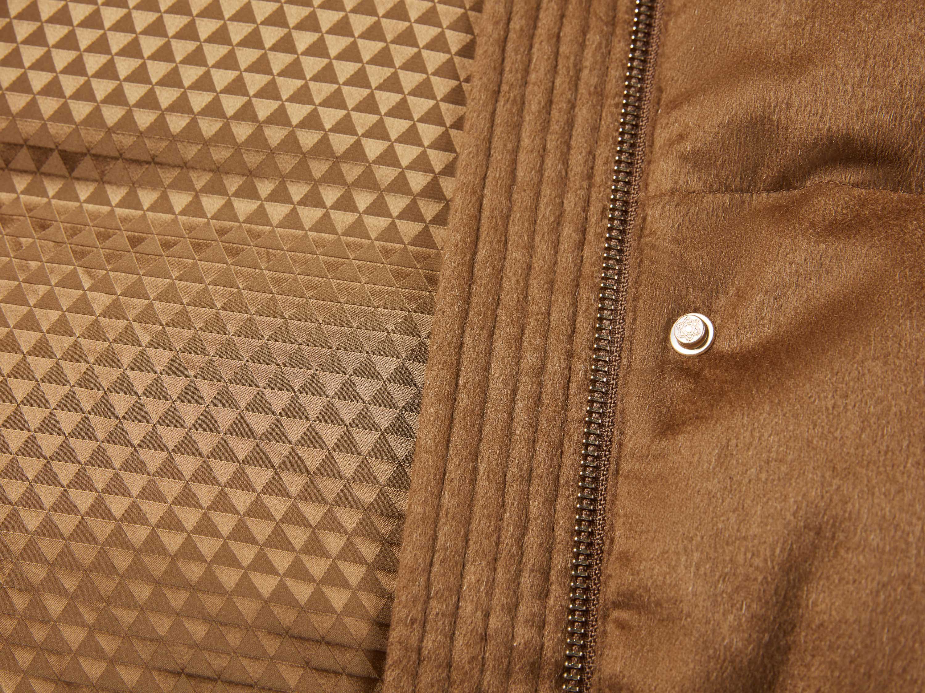 YAYING White Goose-down Padded Hooded Coat