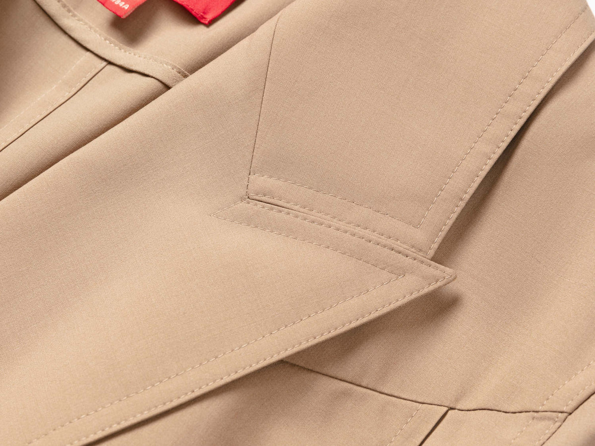 YAYING Wool-Silk Blend Cinched Waist Coat