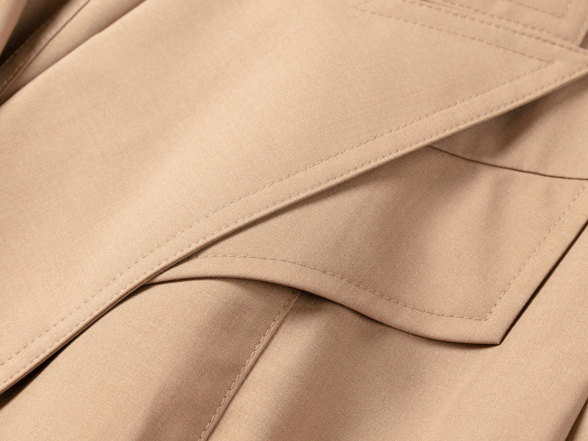 YAYING Wool-Silk Blend Cinched Waist Coat