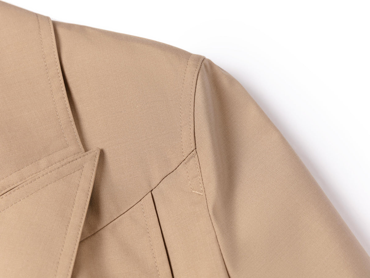 YAYING Wool-Silk Blend Cinched Waist Coat